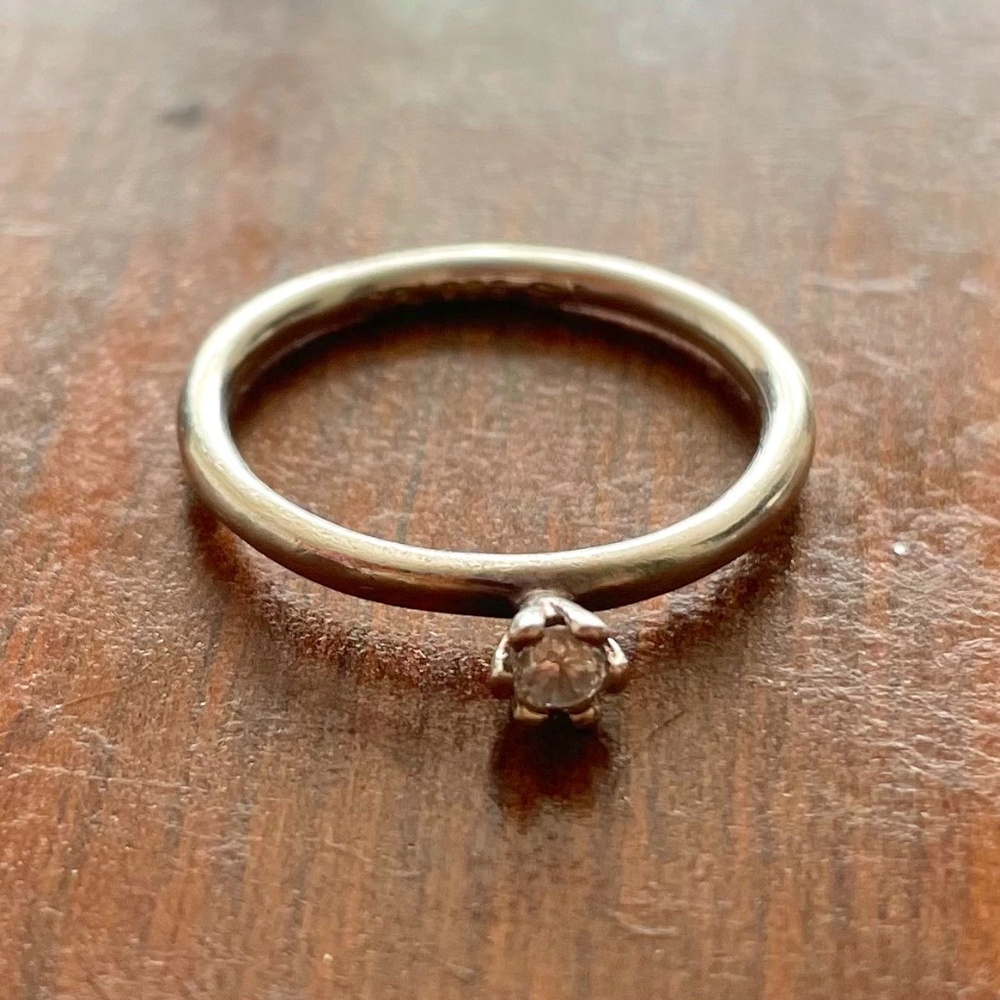 Sterling Silver Solitare CZ Pandora Ring